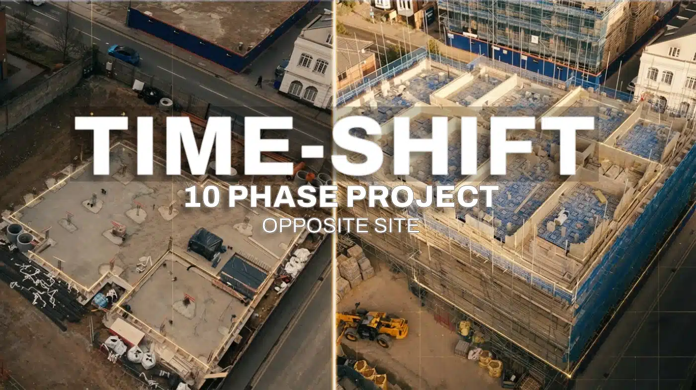construction progress example drone